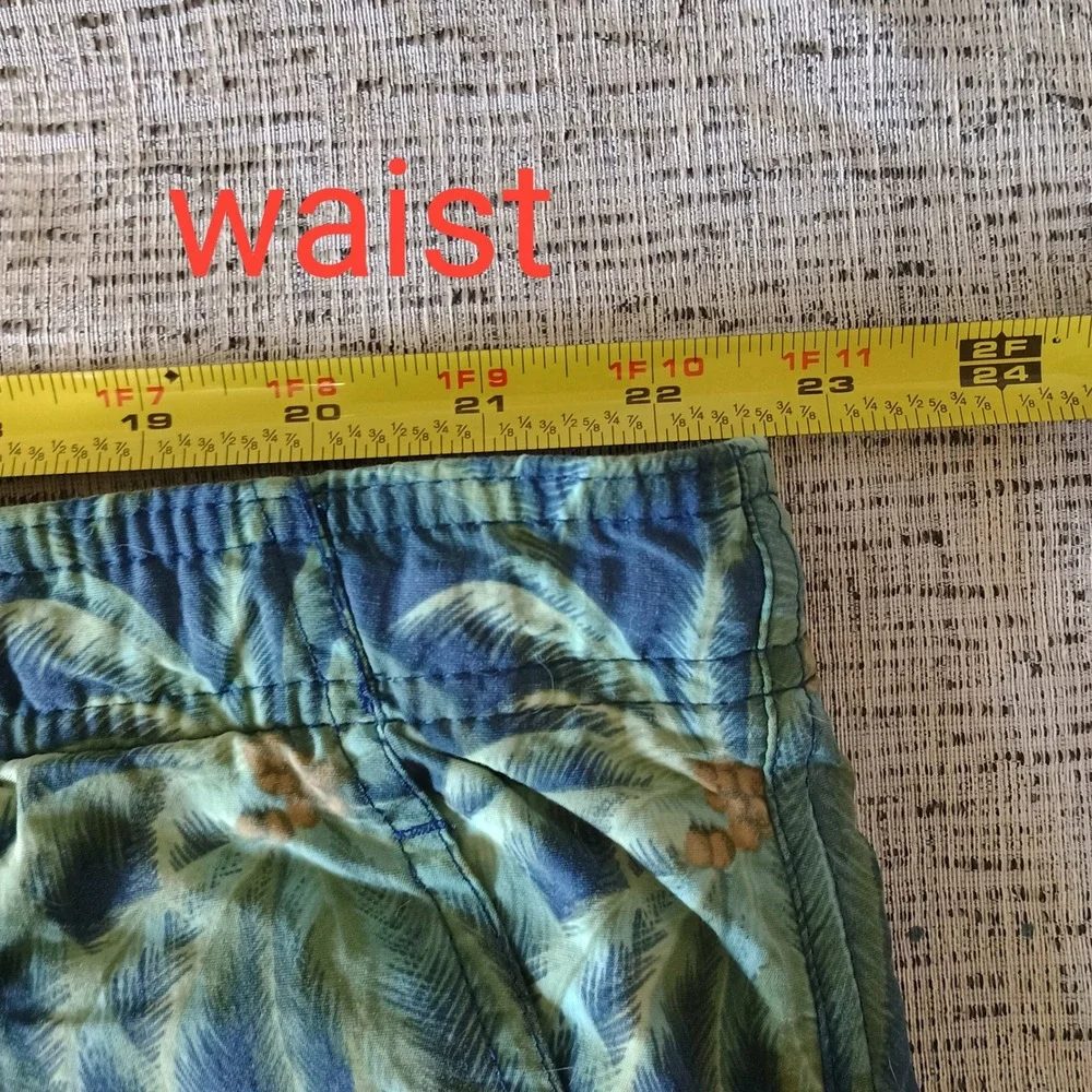 Tommy Bahama Naples Paradise Palm Swim Trunks Blue Green Mens XXL 2XL 7 Inch